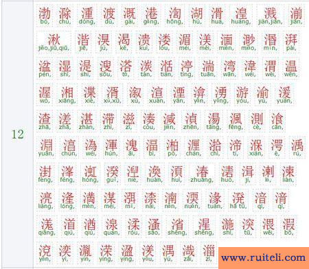 带三点水的男孩名字