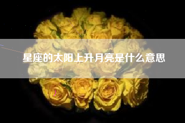 星座的太阳上升月亮是什么意思 星座的太阳上升月亮是什么意思